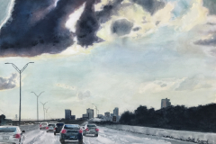 Trish-Poupard-Approaching-Fort-Worth-Watercolor