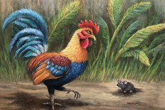 Wendy-Koehrsen-Rooster-and-Mouse-Pastel-75